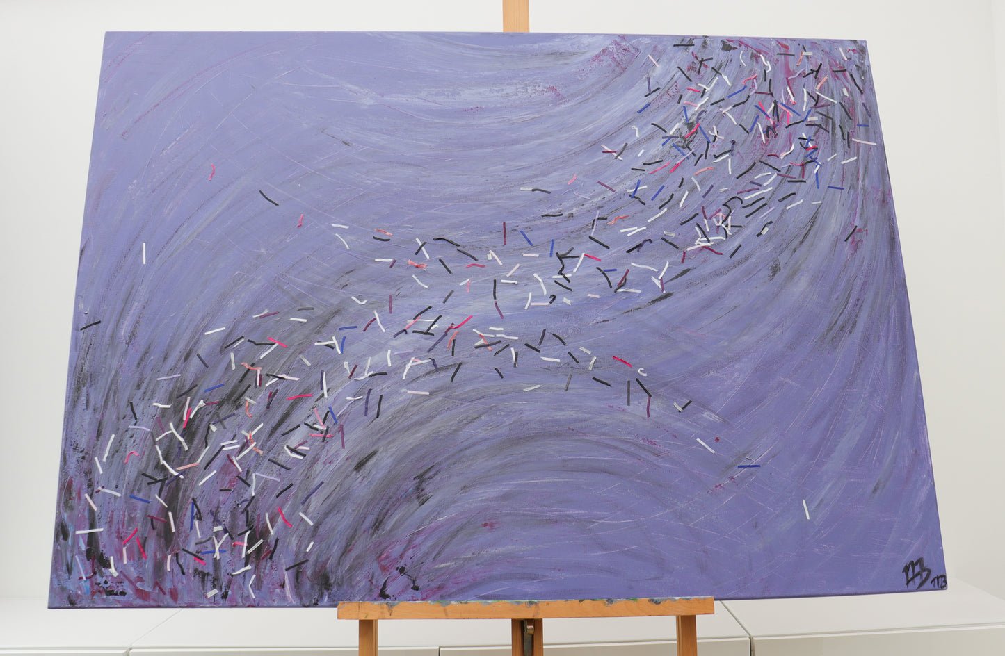 Schilderij Purple Wave 100 x 140 cm