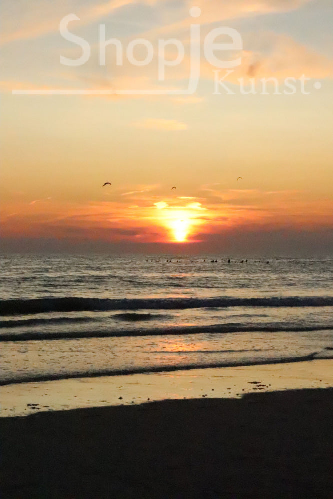 Digitale Foto Zonsondergang Aan Zee Fotografie & Prints