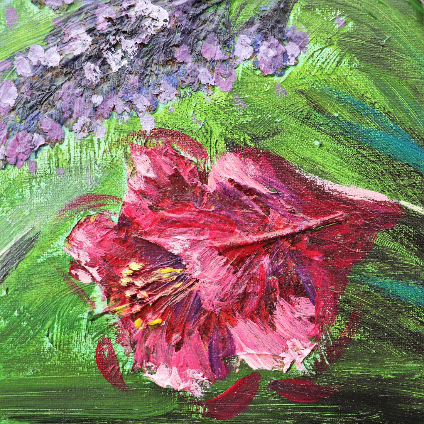 Schilderij Zomerse bloemen 50 x 50 cm