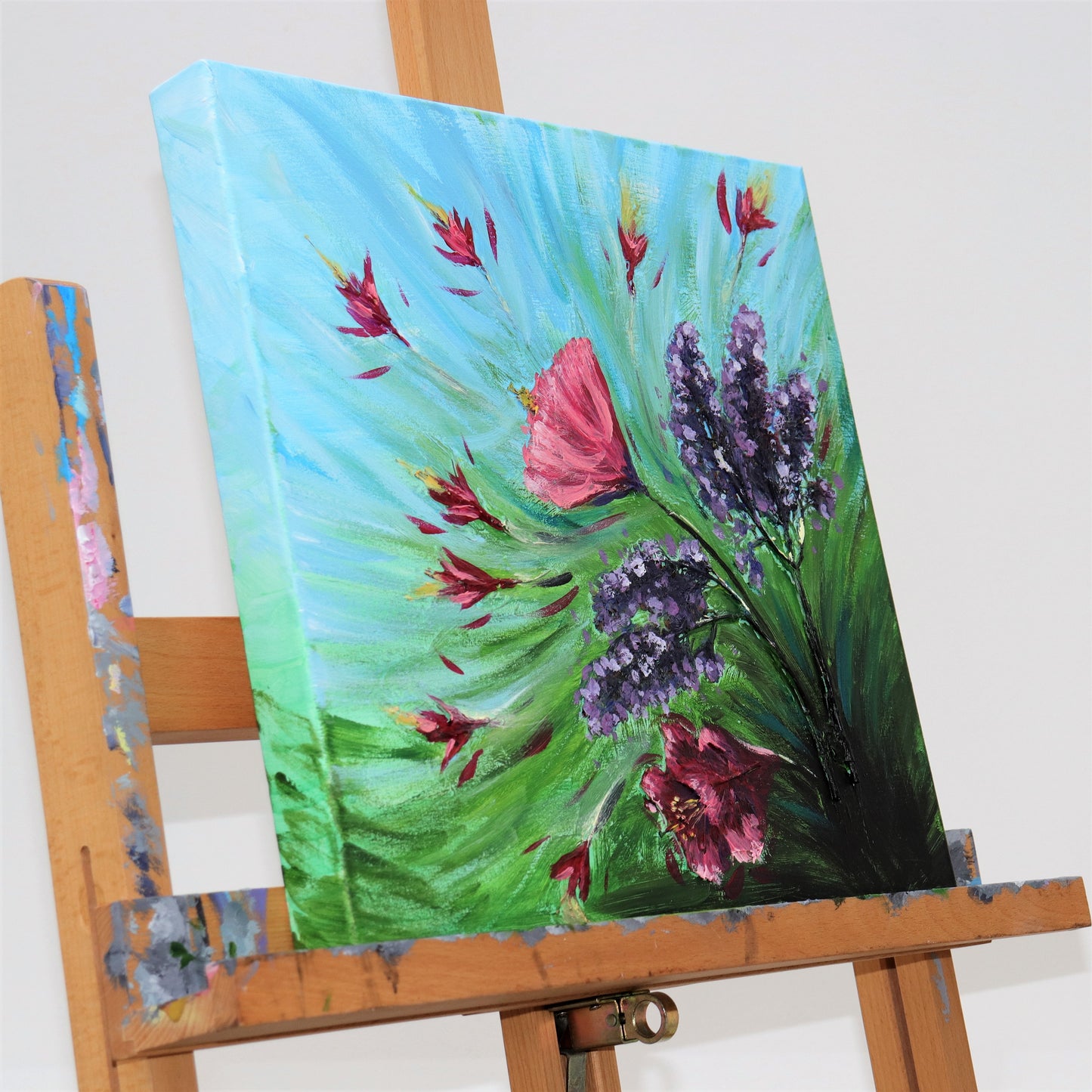 Schilderij Zomerse bloemen 50 x 50 cm